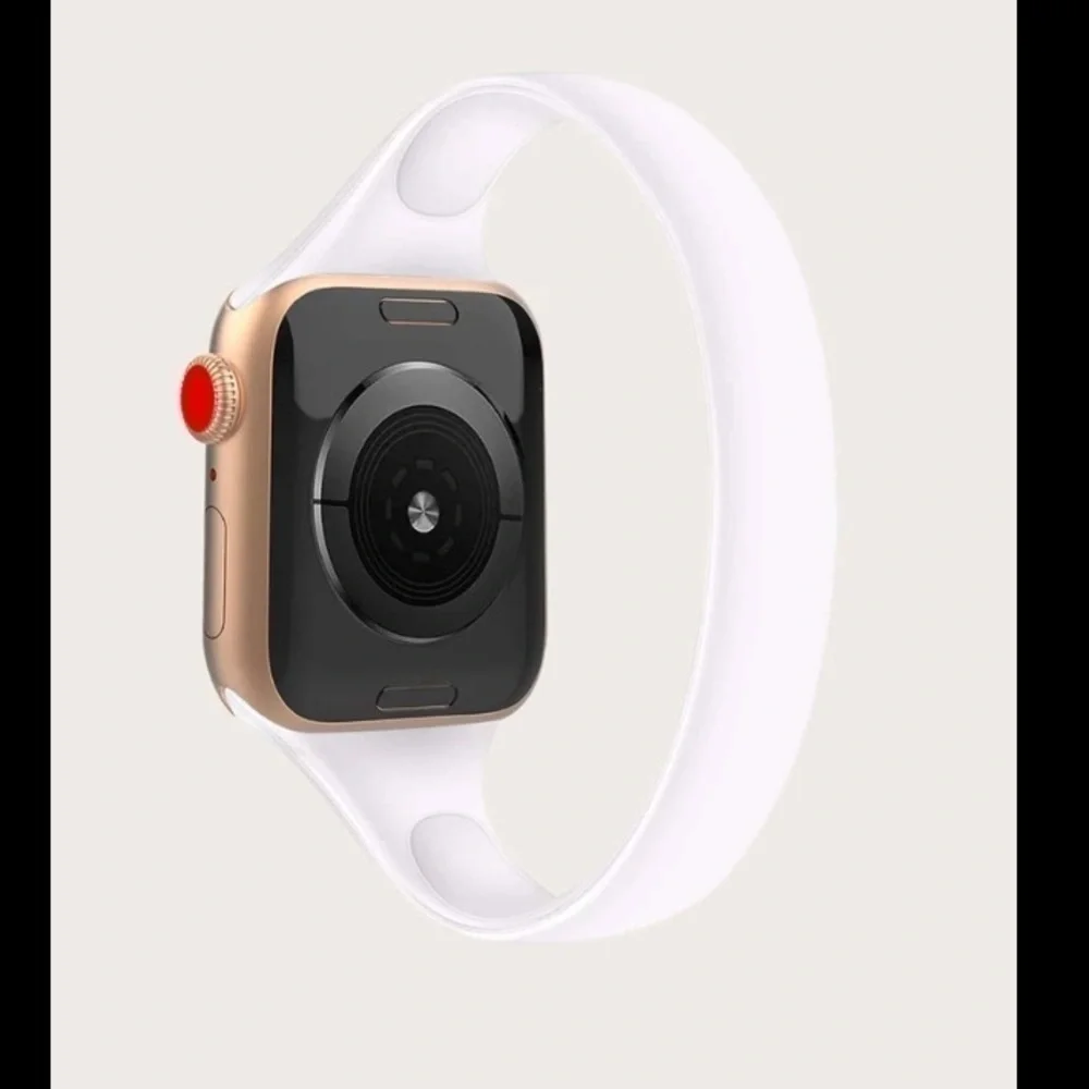 NEW simple white Apple Watch silicone band